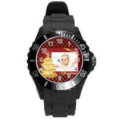 xmas - Round Plastic Sport Watch (L)