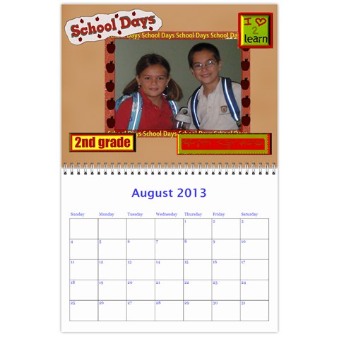 Calendar 2013 By Janet Andreasen Aug 2013