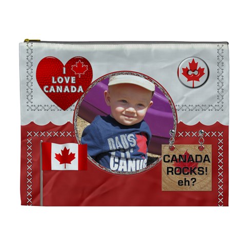 Canada Xl Cosmetic Bag By Lil Front