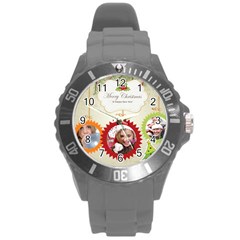 xmas - Round Plastic Sport Watch (L)