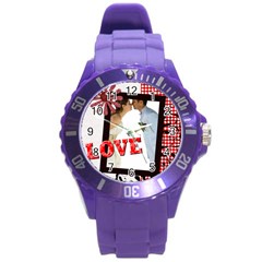 love - Round Plastic Sport Watch (L)