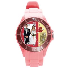 chinese wedding - Round Plastic Sport Watch (L)