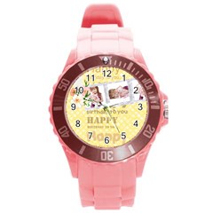 happy birthday - Round Plastic Sport Watch (L)