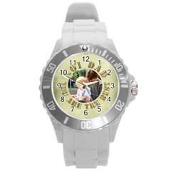 No 1 Dad Round Plastic Sport Watch Large - Round Plastic Sport Watch (L) No 1 Dad Round Plastic Sport Watch Large - Round Plastic Sport Watch (L)