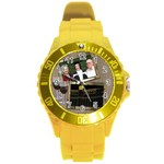 Time for a wine Round Plastic Sport Watch Large - Round Plastic Sport Watch (L)