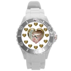 Hearts Round Plastic Sport Watch Large - Round Plastic Sport Watch (L) Hearts Round Plastic Sport Watch Large - Round Plastic Sport Watch (L)