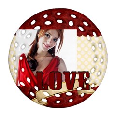 love - Round Filigree Ornament (Two Sides)