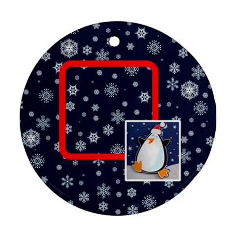 Santa Rudolf Penguin 2012 Double Sided Ornament By Catvinnat Back