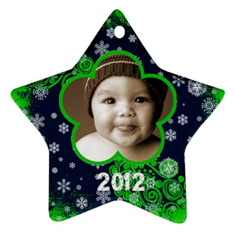 Scroll Upon A Star Snowflake 2012 Star Ornament By Catvinnat Front
