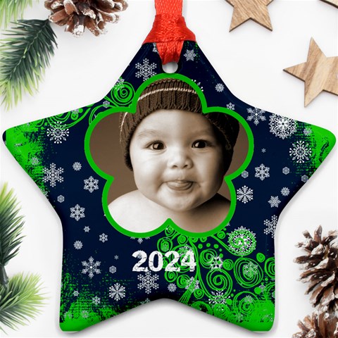 Scroll Upon A Star Snowflake 2012 Star Ornament By Catvinnat Front