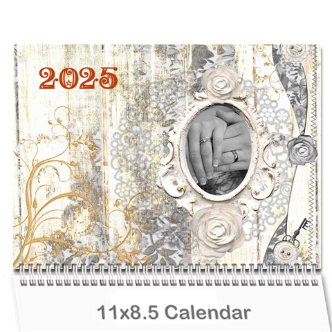 Weathered Floral 2025 Calendar By Catvinnat Cover