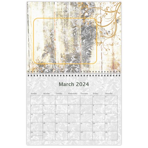 Weathered Floral 2024 Calendar By Catvinnat Mar 2024