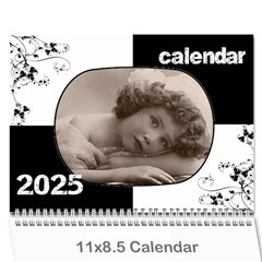 Vintage Prints 2025 Calendar - Wall Calendar 11  x 8.5  (12-Months)