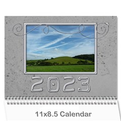 Simple Silver 2024 Calendar - Wall Calendar 11  x 8.5  (12-Months)