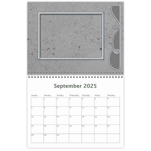 Simple Silver 2025 Calendar By Catvinnat Sep 2025
