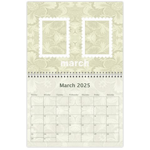 Damask Wedding 2025 Calendar  By Catvinnat Mar 2025