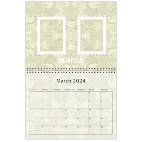 Damask Wedding 2024 Calendar  By Catvinnat Mar 2024
