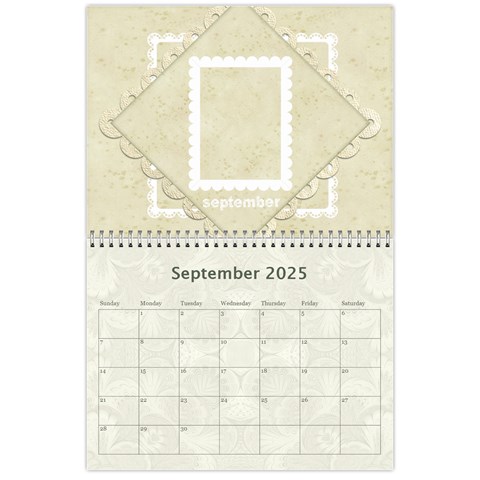 Damask Wedding 2025 Calendar  By Catvinnat Sep 2025