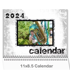 Faded Glory Monochrome 2024 Calendar - Wall Calendar 11  x 8.5  (12-Months)