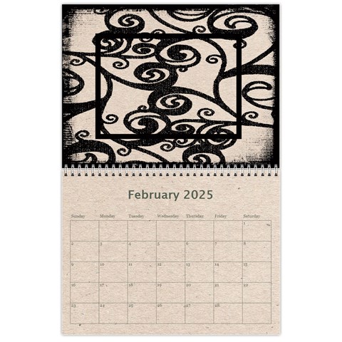 Fantasic Classic Neutral 2025 Calendar By Catvinnat Feb 2025