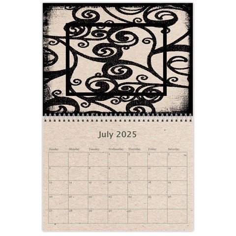 Fantasic Classic Neutral 2025 Calendar By Catvinnat Jul 2025