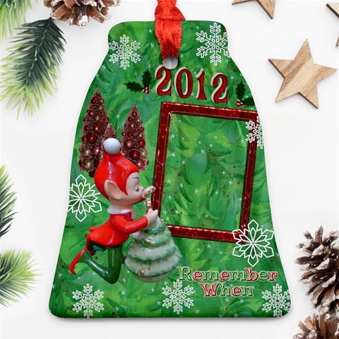 Elf Remember When 2024 Bell Ornament By Ellan Front
