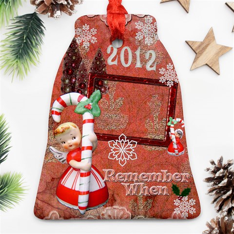 Angel Blonde Remember When 2024 Bell Ornament By Ellan Front