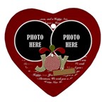 Christmas Clusters Heart Ornament 1 - Ornament (Heart)