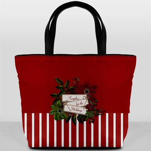 Christmas Clusters Bucket Bag 1 By Lisa Minor Back