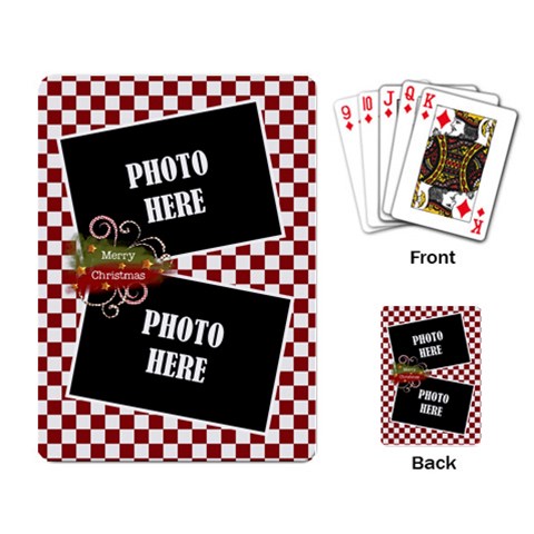 Christmas Clusters Playing Cards 2 By Lisa Minor Back