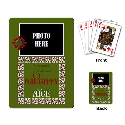 Christmas Clusters Playing Cards 3 By Lisa Minor Back