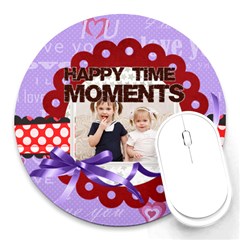 happy memonts - Round Mousepad