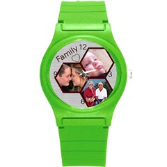 Family Round Plastic Sport Watch Small - Round Plastic Sport Watch (S)