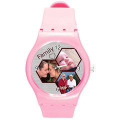 Family Round Plastic Sport Watch Medium - Round Plastic Sport Watch (M)