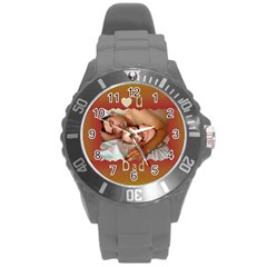 Love U Dad Plastic Sport Watch Large - Round Plastic Sport Watch (L) Love U Dad Plastic Sport Watch Large - Round Plastic Sport Watch (L)