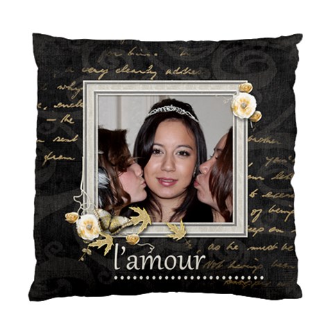 L amour Single Sided Cushion Cover By Catvinnat Front