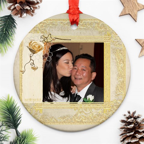 Je taime Daddy Single Sided Ornament By Catvinnat Front