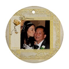 Je Taime Daddy single sided ornament - Ornament (Round)