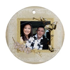 Je Taime  single sided ornament - Ornament (Round)