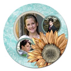 Autumn s Whisper Round Magnet - Magnet 5  (Round)