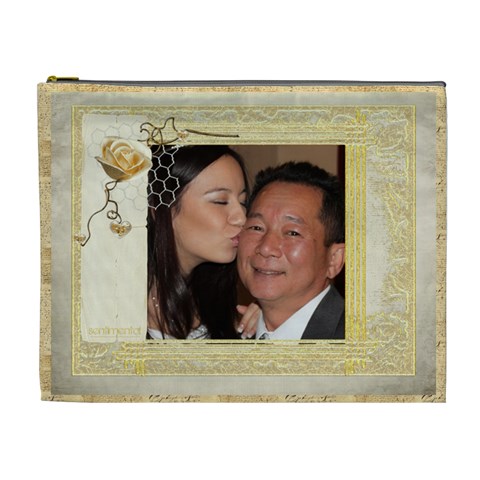Love You Daddy Extra Large Cosmetics Bag By Catvinnat Front