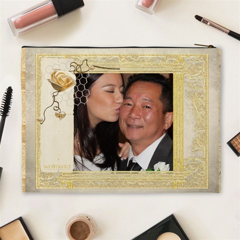 Love You Daddy Extra Large Cosmetics Bag By Catvinnat Back