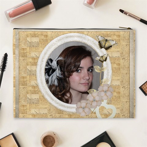 L amour 3 Extra Large Cosmetics Bag By Catvinnat Back