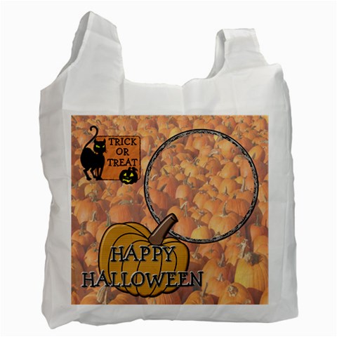 Pumpkin Trick Or Treat Recycle Bag By Lil Front