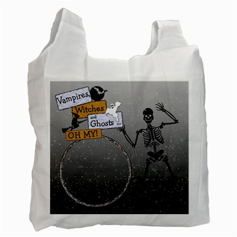 Skeleton Trick Or Treat Recycle Bag By Lil Front