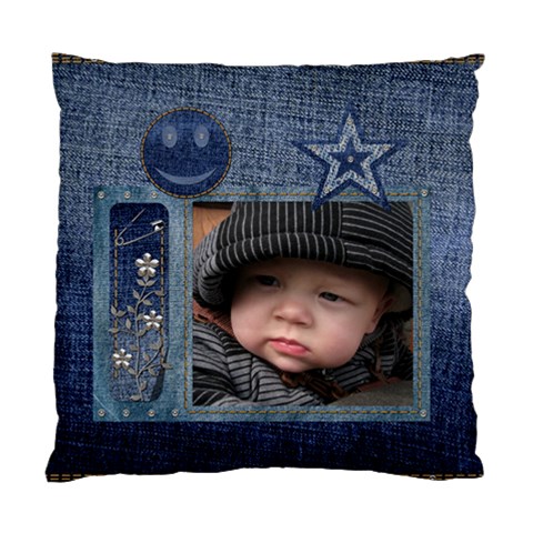 Denim Cushion Case (1 Sided) By Lil Front