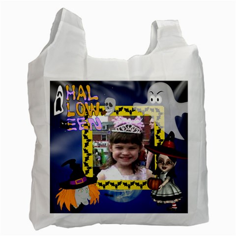 Halloween Trick Or Treat Recycle Bag By Kim Blair Front