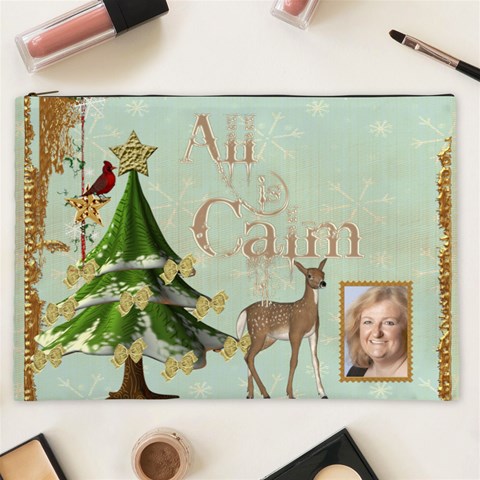 All Is Calm Xxl Cosmetics Bag By Catvinnat Front