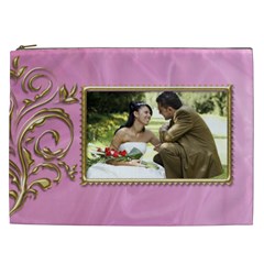 Pink and Gold Cosmetic Bag XXL (7 styles) - Cosmetic Bag (XXL) Pink and Gold Cosmetic Bag XXL (7 styles) - Cosmetic Bag (XXL)