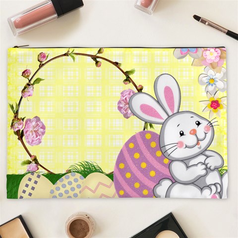 Easter Bunny  Xxl Cosmetics Bag By Catvinnat Front